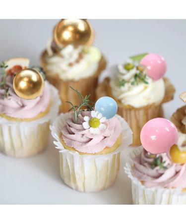 Colorful Pearl Ball Cake Topper for Bear Theme Parties | Wedding Decor Supplies (Gold Pink Blue) - Buy Online on GoSupps.com