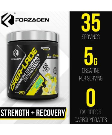 Forzagen CREA-Lade 35 Servings | Premium Creatine Monohydrate with Electrolytes - Lemonade Paradise Flavor | International Shipping  - Buy Online on GoSupps.com