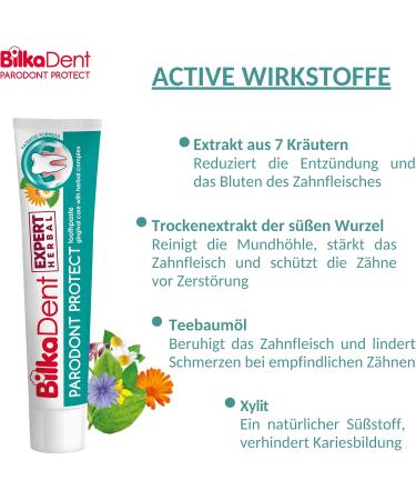 BilkaDent Expert Herbal Parodont Protect Toothpaste - 75ml Gum Care with Herbal Complex for Healthy Gums - Buy Online on GoSupps.com