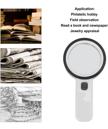 Magnifying Glass 12 Ant 30X Coin Checking Magnifier Reading Optics Magnifying Glass with Light 30X Magnifying Glass with Glass Mirror for Led Large Double Glass White Light and - Buy Online on GoSupps.com