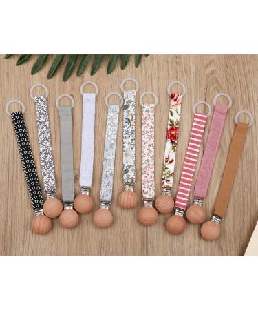 OKwife Baby Pacifier Clip Chain | Soft Cotton Linen Nipple Holder for Infants International Shipping - Buy Online on GoSupps.com