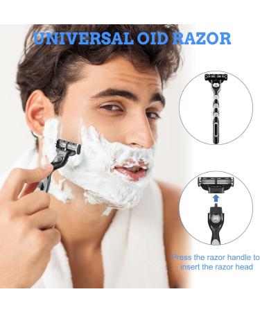 SIMDAO 24 Pcs Mach 3 Razor Blades Manual Razor Blades Refills with Knife Holder 3 Layered Razor Blade Compatible with Gillette Mach 3 Men Shaver Blade for Men Father Boyfriend Home Office Use - Buy Online on GoSupps.com