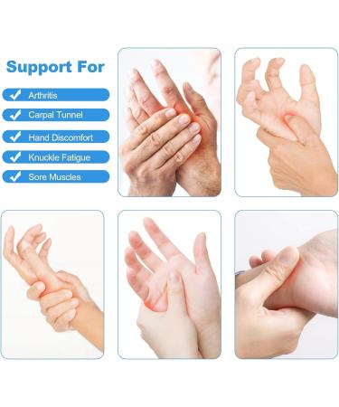 ACWOO Arthritis Relief Compression Gloves - Fingerless Design for Men & Women, Size L, Grey - Buy Online on GoSupps.com