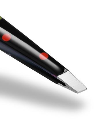 Chooling Eyebrow Tweezers Set with Magnifying Mirror | Slant, Straight, Pointed Tip Tweezers | 3x Magnifying Mirror | Precise Tweezing Operation | CL-019-C (Black) - Buy Online on GoSupps.com