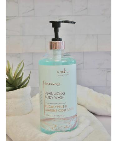 Manna Kadar Beauty Dead Sea Minerals Revitalizing Body Wash Eucalyptus & Marine Collagen - Clean Soothe Revitalizes Rejuvenates Skin Shower Gel - Buy Online on GoSupps.com