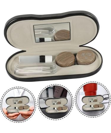 Iwowhero Dual-Purpose Leather Glasses Case & Schnapps Container - Portable Fashion Storage Box | 15.8x7.4cm | Ideal for Travel - Buy Online on GoSupps.com