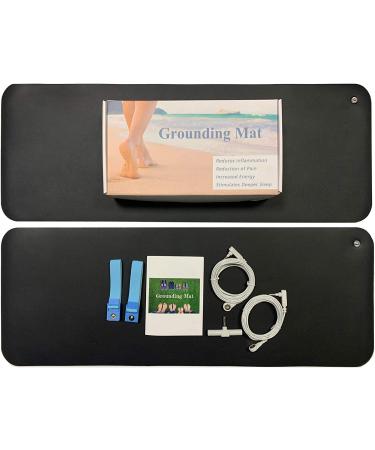 Grounding Mat Kit (2 Pack)-2 Grounding Mats (10 x 26.7") with Grounding Adapter  2 Straight Cords (15ft) and 2 Grounding Wristbands - Reduce Inflammation  Improve Sleep and Help with Anxiety - Buy Online on GoSupps.com