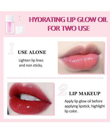 Hydrating Lip Glow Oil - Fruit Flavoured Moisturizing Gloss - Long Lasting Nourishing Shine - 4 Colors - Buy Online on GoSupps.com