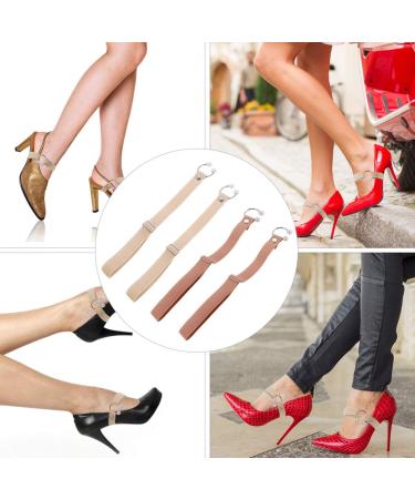 Milist Shoebander: Reusable Anti-Slip Adjustable Shoe Strap Decoration Holder - Beige & Pink for High Heels & Flats - Buy Online on GoSupps.com