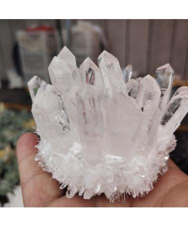 Crystal Hole Natural Crystals and Stones Natural Crystal Cluster Raw Quartz White Reiki Stones Crystal Point Specimen Home Decoration Raw Crystals for Decoration Crystal Hole