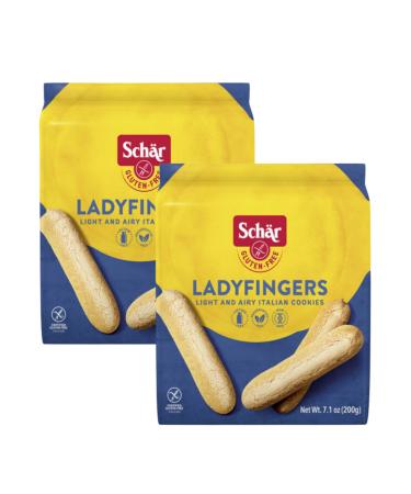 Schar - Lady Fingers - Certified Gluten Free - No GMO's, Lactose, Wheat or Preservatives - (7.1 oz) 2 Pack