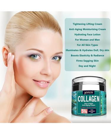 Yoocoi Collagen Cream - Anti Aging Day & Night Moisturizer with Hyaluronic Acid & Vitamin C for Smooth, Firm Skin - Buy Online on GoSupps.com