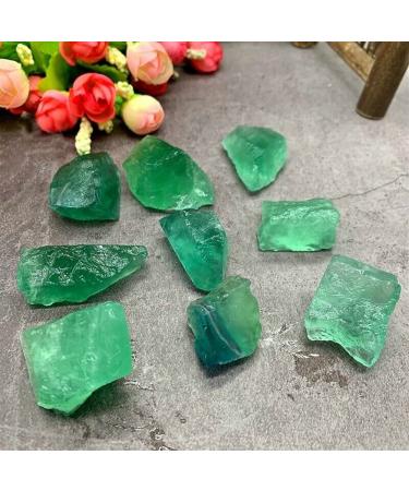 Natural Crystal Rough Decorative Crystal 100g Natural Green Fluorite Raw Gemstone Quartz Specimen Original Stones Crystals for Crafts Home Decor Crystal