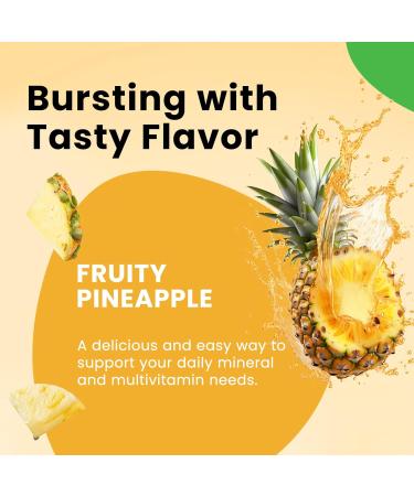 Iron Gummies with Multivitamin Iron Supplement for Women & Men with Zinc Vitamin B Complex & C B12 Folate - Blood Builder & Energy Support for Adults & Kids - Pineapple Flavor Vegan 60 Gummies Pineapple 60 Count (Pack  - Buy Online on GoSupps.com