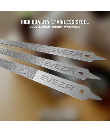 3PCS Stainless Steel Nail File Set - 100 Grit Buffer for Manicure and Pedicure - Ideal for Thick Toenail and Fingernails - Home and Professional Use - Buy Online on GoSupps.com