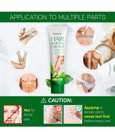 REJOPES Hair Removal Cream 110g - Painless & Gentle Depilatory Cream for Women and Men - Buy Online on GoSupps.com