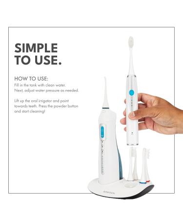 Buy ToiletTree Products Poseidon Irrigator & Toothbrush Combo | Rechargeable Sonic Toothbrush & Oral Irrigator for Oral Health | Extra Tips Included - Buy Online on GoSupps.com