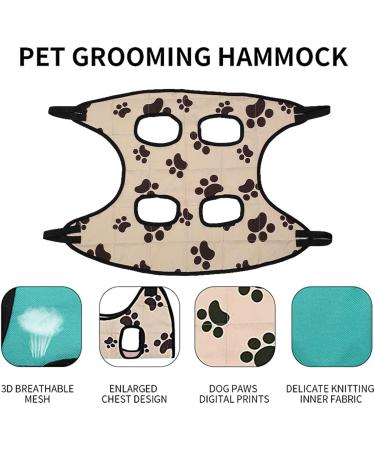 Pet Grooming Helper Hammock Cat Dog Sling for Beauty | Breathable Pet Cat Hammock Restraint Bag for Small Medium Large Dogs and Cats Generic Paw Print Small - Buy Online on GoSupps.com