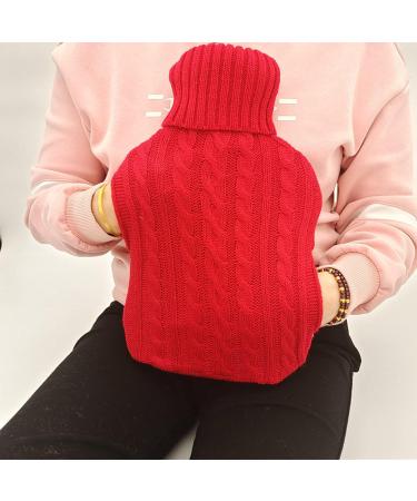 ZEARLY 2L Hot Water Bottle with Knitted Cover - Perfect for Kids Men & Women | Cozy Winter Warmth - Buy Online on GoSupps.com