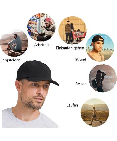 Shop Momoshe Adjustable Baseball Cap for Men & Women | Cotton Outdoor Running Cap - Black (SM/L-XL) - Buy Online on GoSupps.com