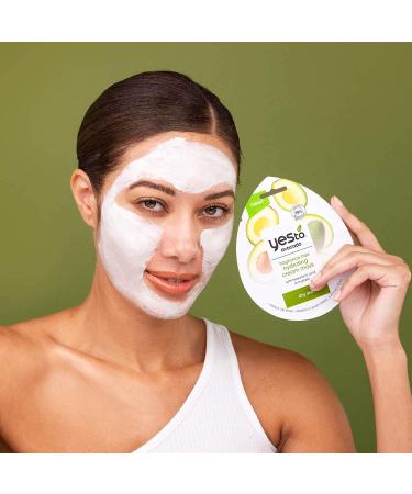 Yes To Avocado Hydrating Cream Mask 3-Pack - Pore Purging Formula for Dry Skin - Antioxidants & Hyaluronic Acid - Natural, Vegan & Cruelty Free - Buy Online on GoSupps.com