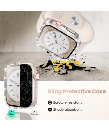 Goton Bling Case for Apple Watch 40mm SE Series 6 5 4 | 2-Pack Women's Glitter Diamond Rhinestone Screen Protector Bumper Cover | Starlight+Rose Gold - Buy Online on GoSupps.com