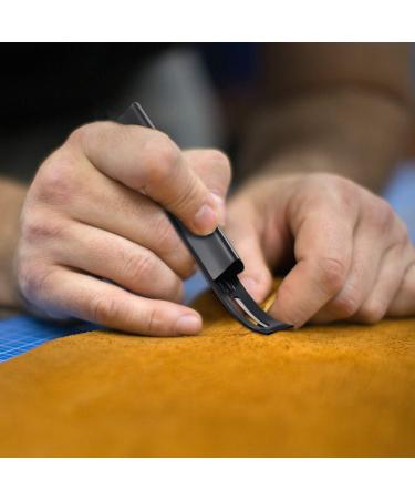 Metal Leather Skiver and Safety Beveler DIY Cutting Tool Kits with 6 Pieces Skiver Blades for Leather Craft DIY and Leather Making - Buy Online on GoSupps.com