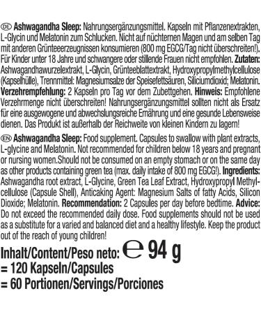Weider Ashwagandha Sleep Capsules - High Dose KSM-66 L-Theanine Melatonin | 120 Capsules for Restful Sleep - Buy Internationally - Buy Online on GoSupps.com