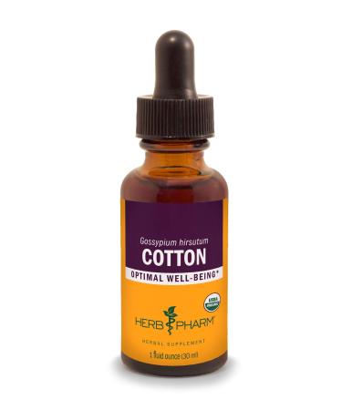 Herb Pharm Certified Organic Cotton Root Liquid Extract 1 Fl Oz 1 Fl Oz (Pack of 1)