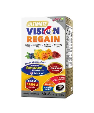LABO Nutrition Ultimate VisionREGAIN, Eye Vitamin Beyond AREDS 2 Formula with Lutein, Zeaxanthin, Saffron Extract, Blueberry for Macular and Retinal Health, Eye Fatigue, Night Vision Support 60 Counts 1