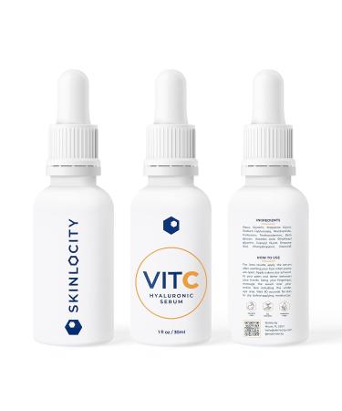 Skinlocity VIT C Hyaluronic Serum | Hydrating & Brightening Vitamin C + Hyaluronic Acid for Youthful Skin - Reduce Wrinkles & Fine Lines - Buy Online on GoSupps.com