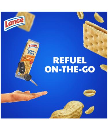 Lance Sandwich Crackers Captain's Wafers Peanut Butter and Honey 8 Ct Box - Delicious Snack Option - Buy Online on GoSupps.com