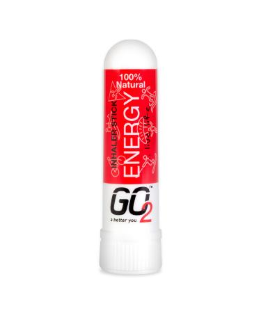 GO2 Inhaler Energy Stick Essential Oils for Convenient On-The-Go Use 100% Natural Synthetic-Free and Cruelty-Free (1ml Tube) Eucalyptus - Buy Online on GoSupps.com