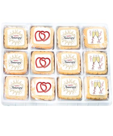 Happy Anniversary Cookies Gift Basket 12 PACK For Men Women Wife Husband Wedding Engagement Individually Wrapped | Nut Free | Kosher 12 Count (Pack of 1) Anniversary - Buy Online on GoSupps.com