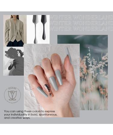 ROSALIND 6PCS White Black Gel Nail Polish Set - Neutral Colors for Women - 0.25 Fl Oz (Pack of 6) - Buy Online on GoSupps.com