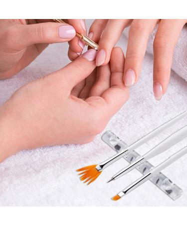 Nail Holder - 5-Grids Acrylic Brush Holder Stand - Clear Organizer Holder for Drawing Pens Manicure Nail Carving Pencils Pochy - Buy Online on GoSupps.com