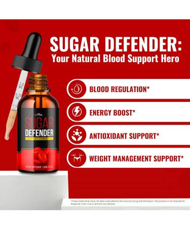Sugar Defender Drops - Maximum Strength Supplement with Hawthorn Berry | Official Formula & Reviews | 24 servings - Buy Online on GoSupps.com
