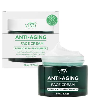 Vivo Per Lei Hyaluronic Acid Cream Anti Ageing Cream with Retinol for Face Anti Wrinkle Face Cream with Ferulic Acid Firming Face Cream for All Skin Types - 1.7 Fl. Oz.