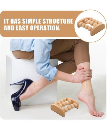 Iplusmile Wooden Massage Ball Scooter | Portable Deep Tissue Massager for Plantar Fasciitis Neck & Muscle Pain Relief - Buy Online on GoSupps.com