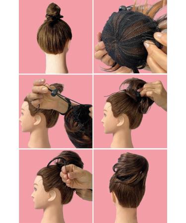CAISHA 100% HUMAN HAIR Bun Updos Hair Piece Hepburn Scrunchie Dark Brown Mix H311l dark brown mix #1BH33 H311l - Buy Online on GoSupps.com