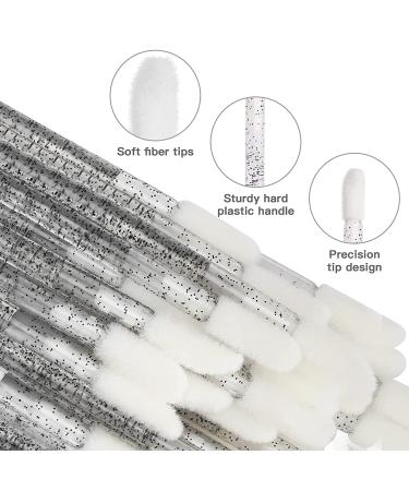 100pcs Disposable Lip Brushes with Container - Crystal Lip Applicators for Eyelash Extensions and Lipgloss - Black - Buy Online on GoSupps.com
