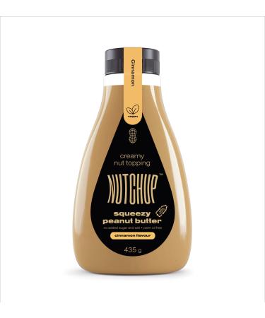 Nutchup |Peanut butter in a squeeze bottle |Delicious creamy nut covering peanut topping |Saess for pancakes waffles ice cream pizza |435g bottle of cinnamon