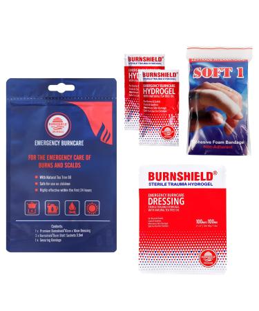 Burnshield Mini Burn Kit with Burn Dressing  Burn Gel and Securing Bandage