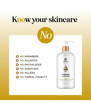 Skin Firming Body Lotion for Women | Caffeine & Collagen with Hyaluronic Acid | Tightening & Hydrating Lotion for Dry Skin Cellulite Belly Bum Chest & Thighs - Buy Online on GoSupps.com