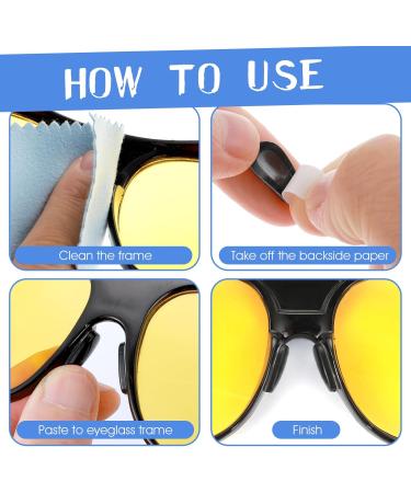 Bewudy Glasses Pads - 10 Pairs Self-Adhesive Anti-Slip Repair Set for Glasses & Sunglasses (3mm Thickness Black) - Buy Online on GoSupps.com