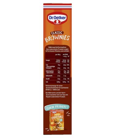 Dr. Oetker Brownies 8 Pack - Premium Baking Mix & Pan | Dark Chocolate with Raspberries | Easy 16 Brownies | International Shipping Available - Buy Online on GoSupps.com