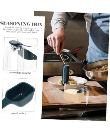 GRIRIW Box Seasoning Box Spice Containers Glass Condiment Bottles Salt Storage Organizer Jar With Cover 15X6.5X9.5CM Random Color - Buy Online on GoSupps.com