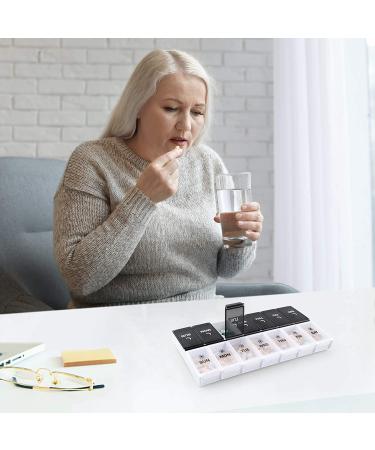 DANYING Extra Large 2 Times a Day XL Weekly Pill Organizer - AM PM Day Night Vitamin Case 7 Day - Buy Online on GoSupps.com