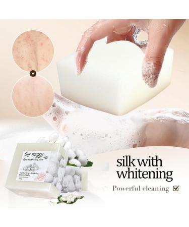 Soap Bar for Face Body - Bath Soap - Silk Protein Soap for Moisturizing Deep Clean Effectively - Skin Brightening Soap Natural Soap Bar for All Skin(Silk Protein) - Buy Online on GoSupps.com