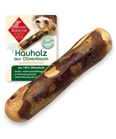 Chronobalance Kielzeugen S from olive wood for dogs: chewing wood as a treat durable chewing bones for natural dental care soaked in olive oil tooth hygiene safe robust S - 1 piece